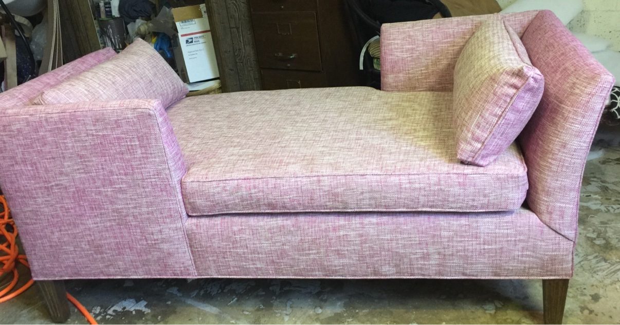Pink chaise lounge